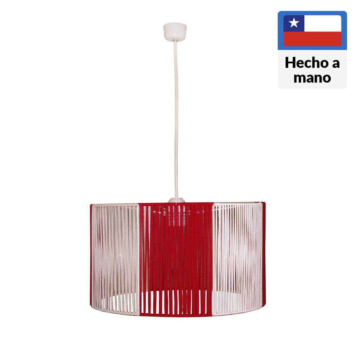 CAROLD STEVENS - Lámpara Colgante 1 Luz Metal Rojo