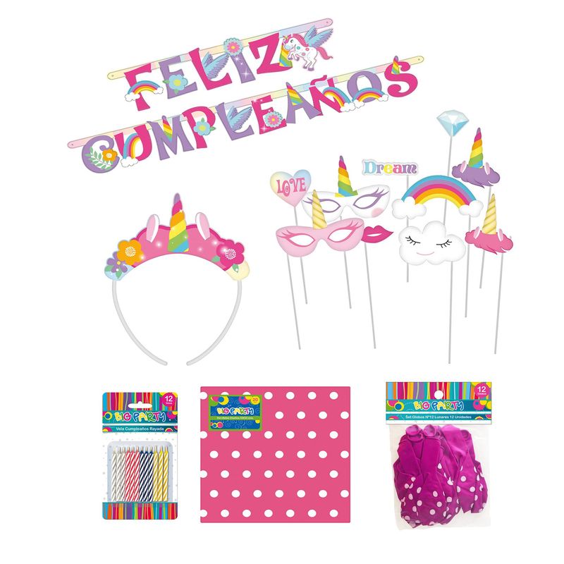 BIG PARTY - Set cumpleaños unicornio