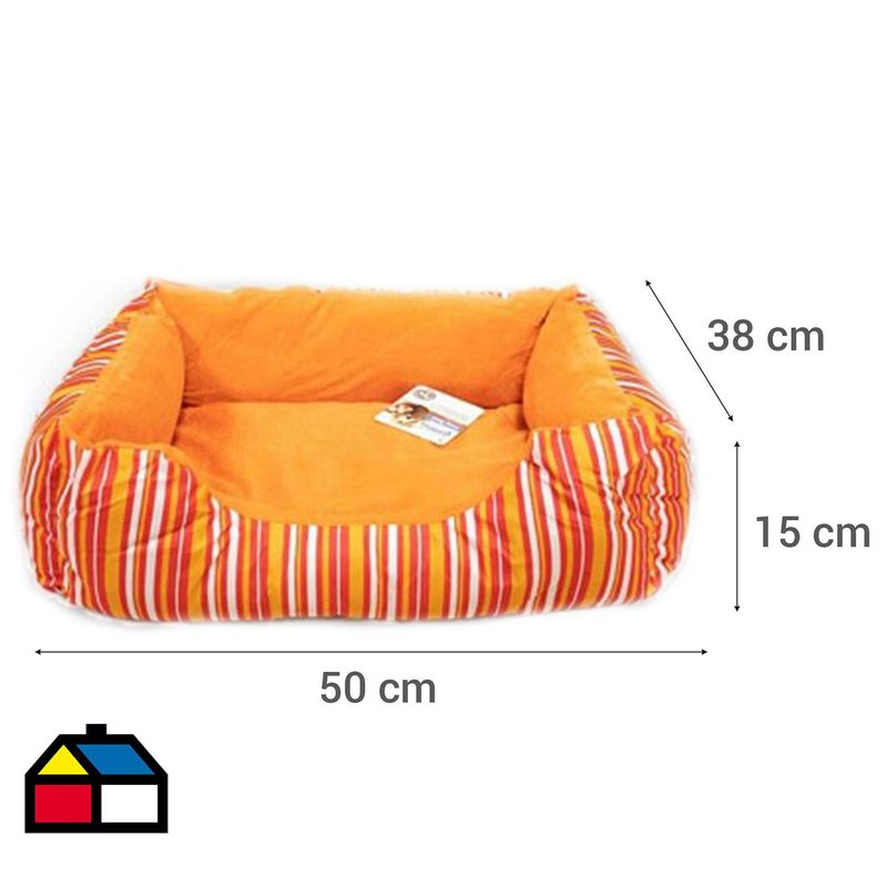 PAWISE - Cama para Perro 38x50x15 cm Naranjo
