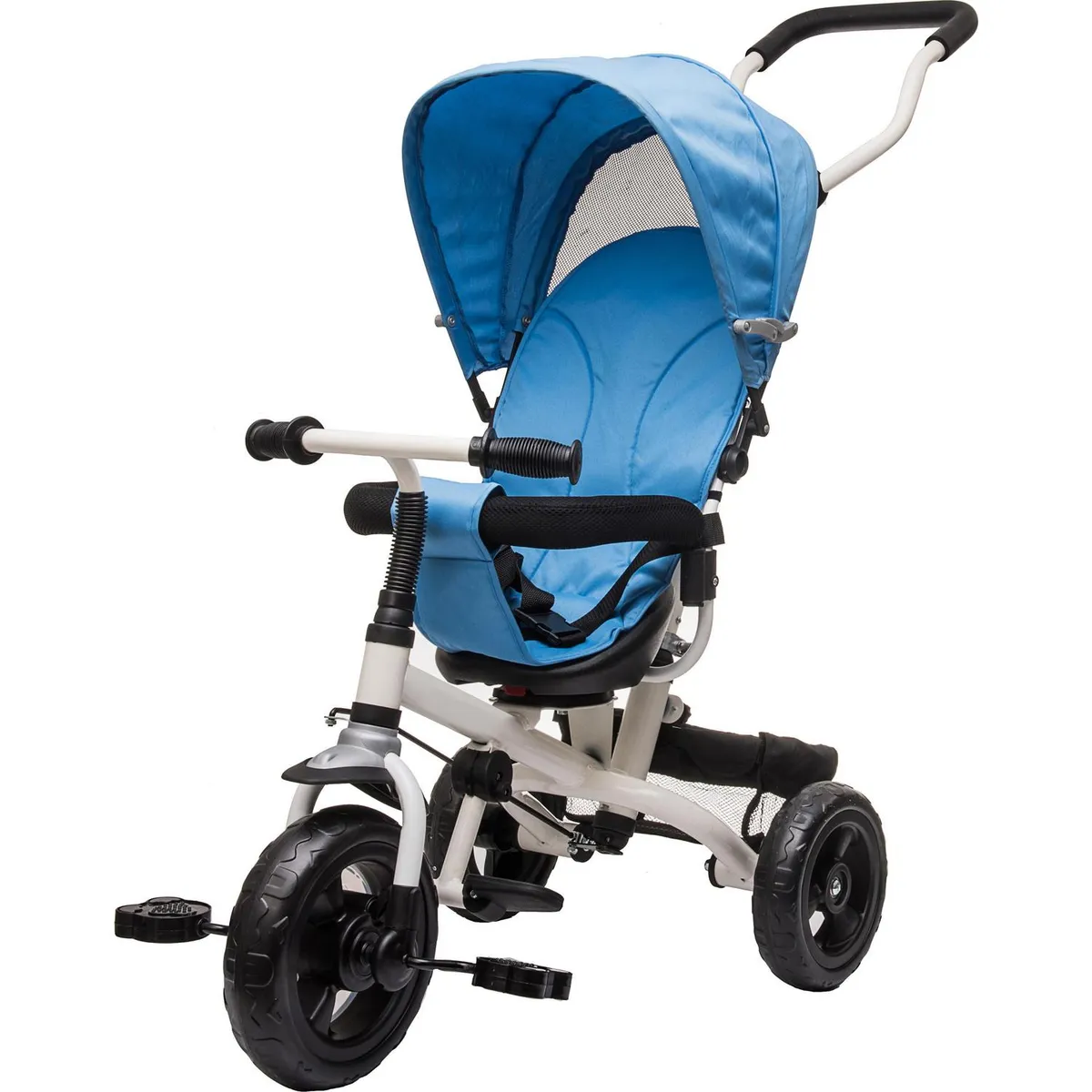 KIDSCOOL - Triciclo Stroller Giro 360° Azul Desde 1 año