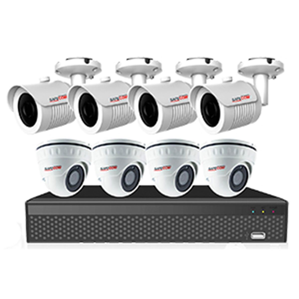 SAFECOM - Kit 8 cámaras 4 domo 4 bullet