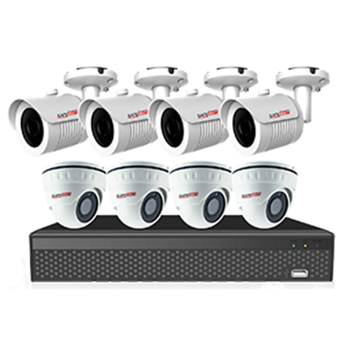 SAFECOM - Kit 8 cámaras 4 domo 4 bullet