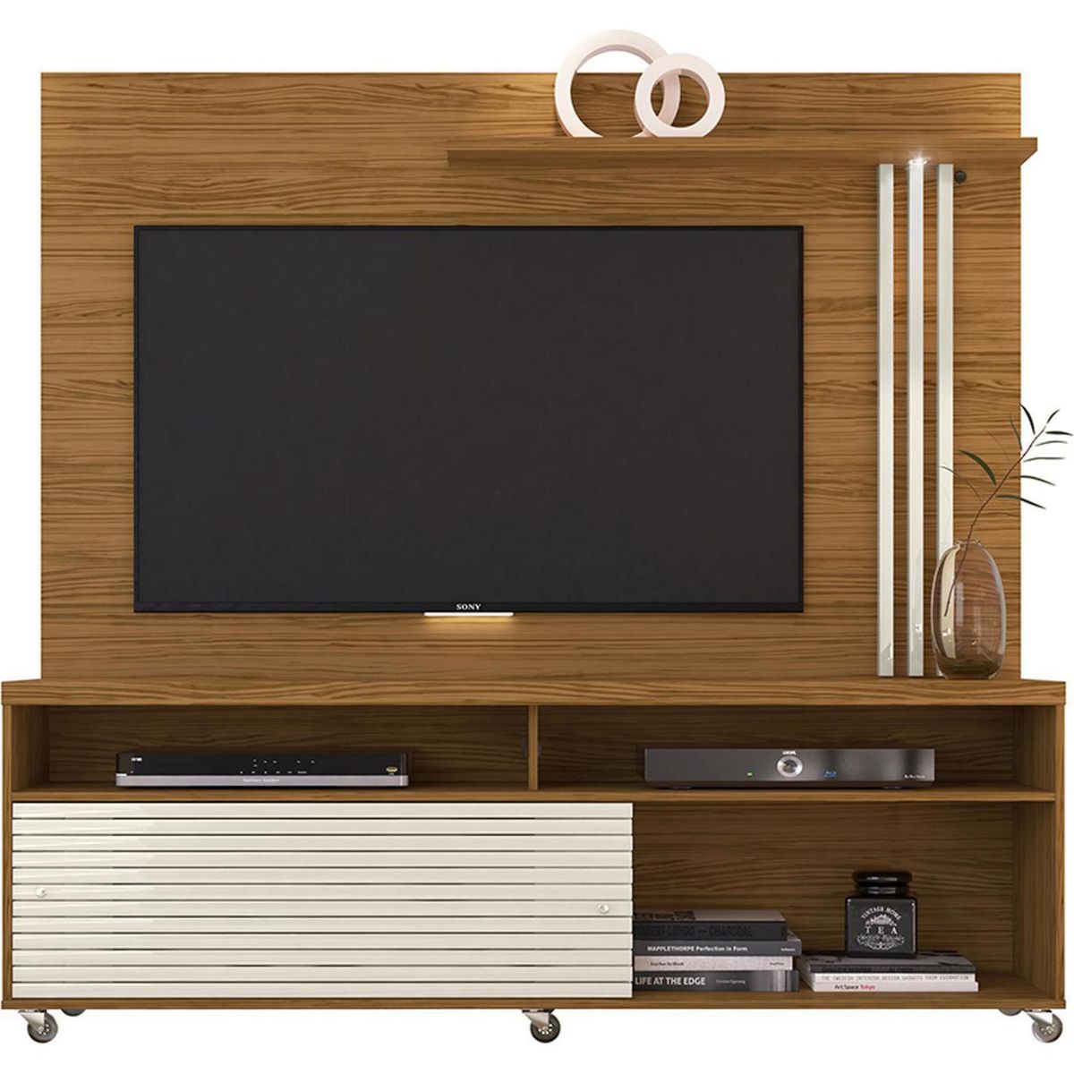 ALTAVISION - Centro de entretenimiento 182x183x39 cm Café Claro