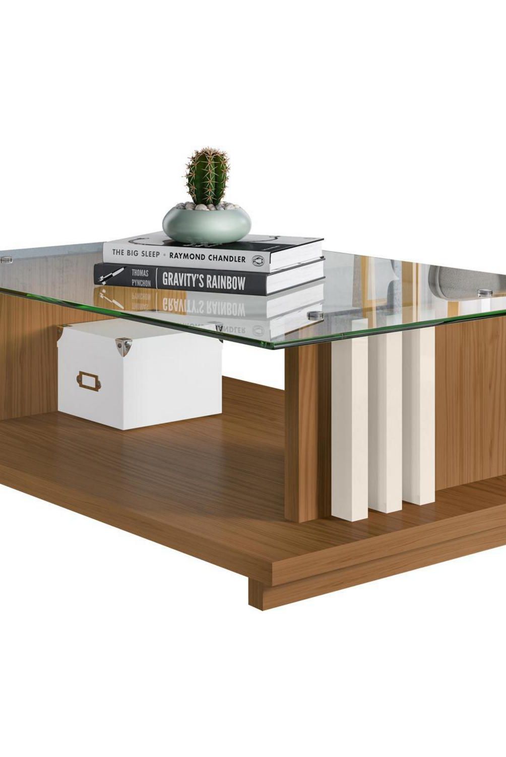 ALTAVISION - Mesa centro Frizz 33x90x60 Cafe Claro