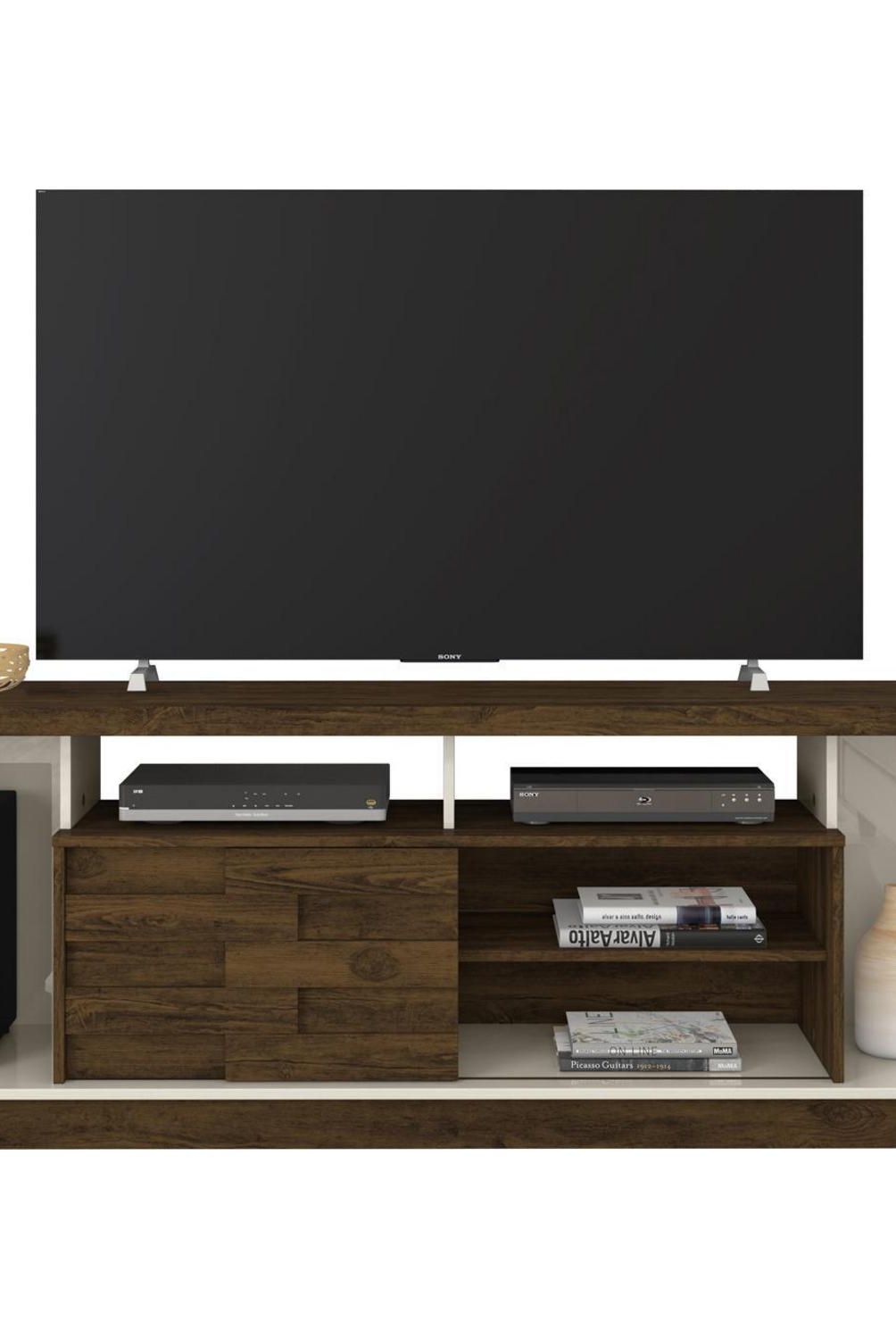 ALTAVISION - Rack Adria 63x182x39 Blanco/Café