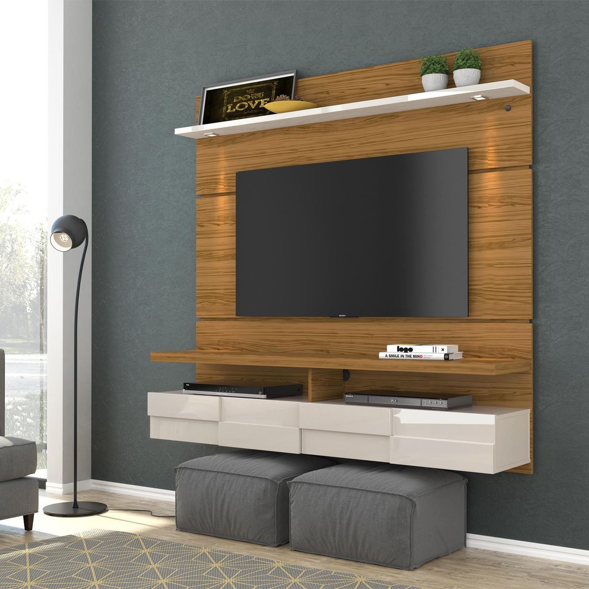 ALTAVISION - Panel Lana 156x160x33 Cafe Claro.