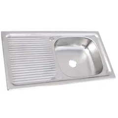 SPLENDID - Lavaplatos Empotrado Izquierdo 1 Cubeta(s) 80x15x44 cm Acero inoxidable