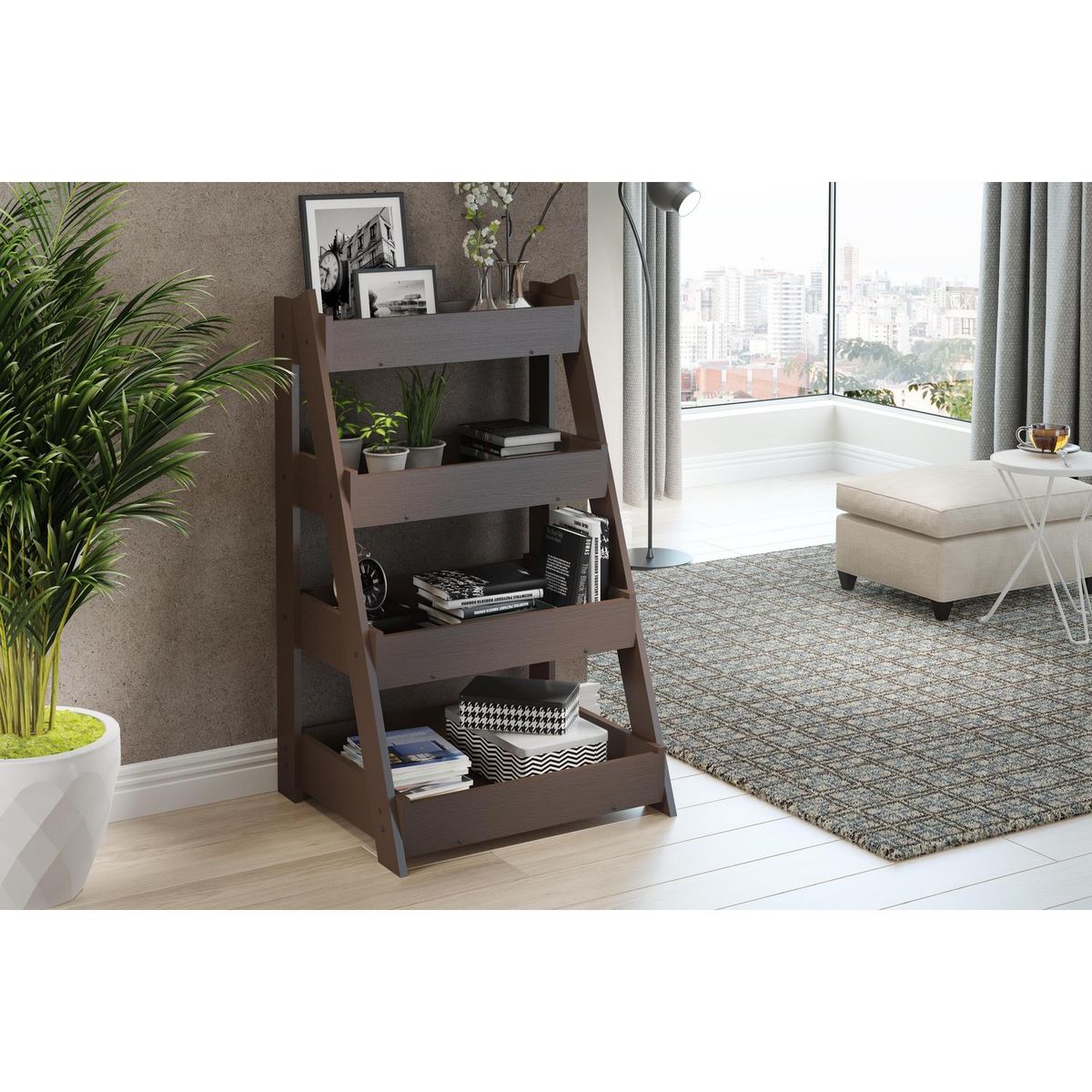 BE DESIGN - Repisa MDF 4 Nivel(es) 59x100x52 cm Óxido