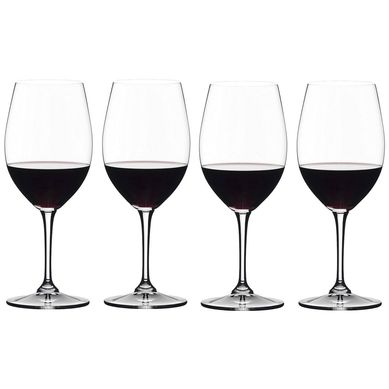 Set copas vino tinto cristal 400 cc 4 piezas.