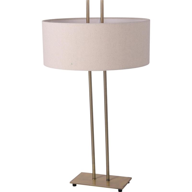 DISEÑO 3 - Lámpara de mesa H  bronce 2 luces E27