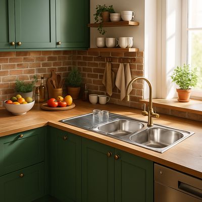 Imagen 2 del producto Lavaplatos Empotrado Izquierdo 2 Cubeta(s) 13x15x44 cm Acero inoxidable