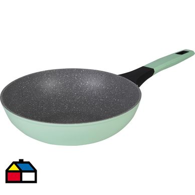 Wok 28 cm aluminio menta