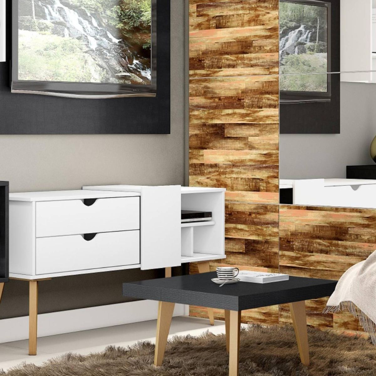 BE DESIGN - Mesa de centro 60x60x37 cm negro