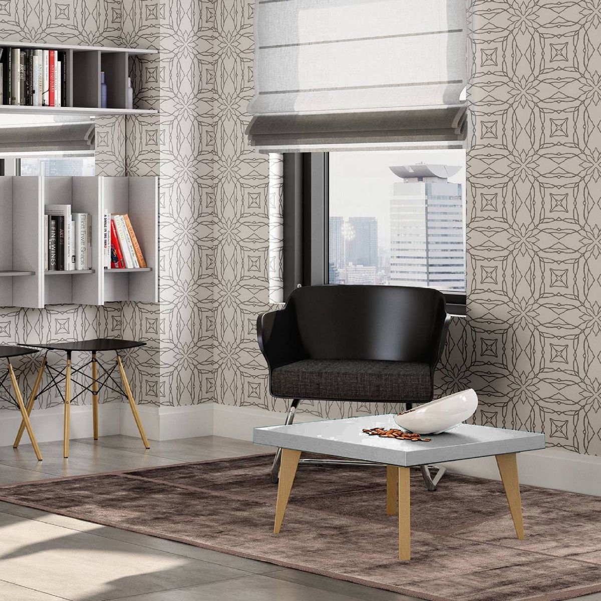 BE DESIGN - Mesa de centro 60x60x37 cm gris