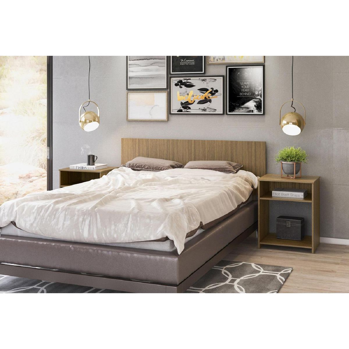 ROCH LTDA - Combo Cómoda Tarcila/Respaldo/2 Veladores