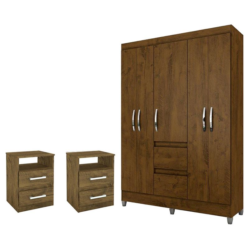 ROCH LTDA - Combo closet dakar + 2 veladores
