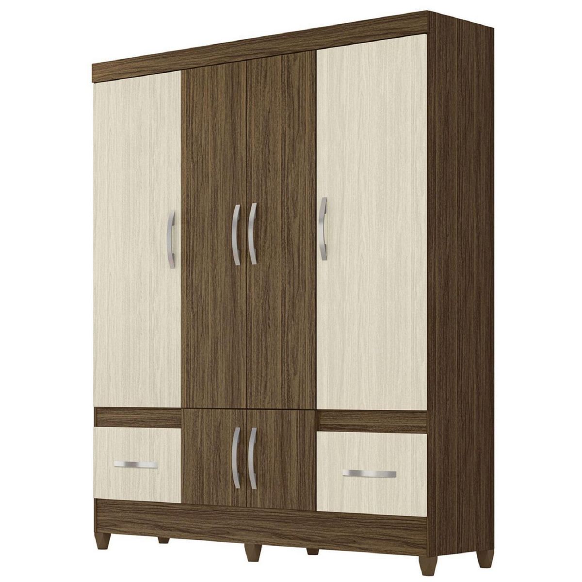 ROCH LTDA - Clóset Papel 4 Puerta(s) 2 Cajón(es) 3 Repisa(s) 165x204x47 cm Café