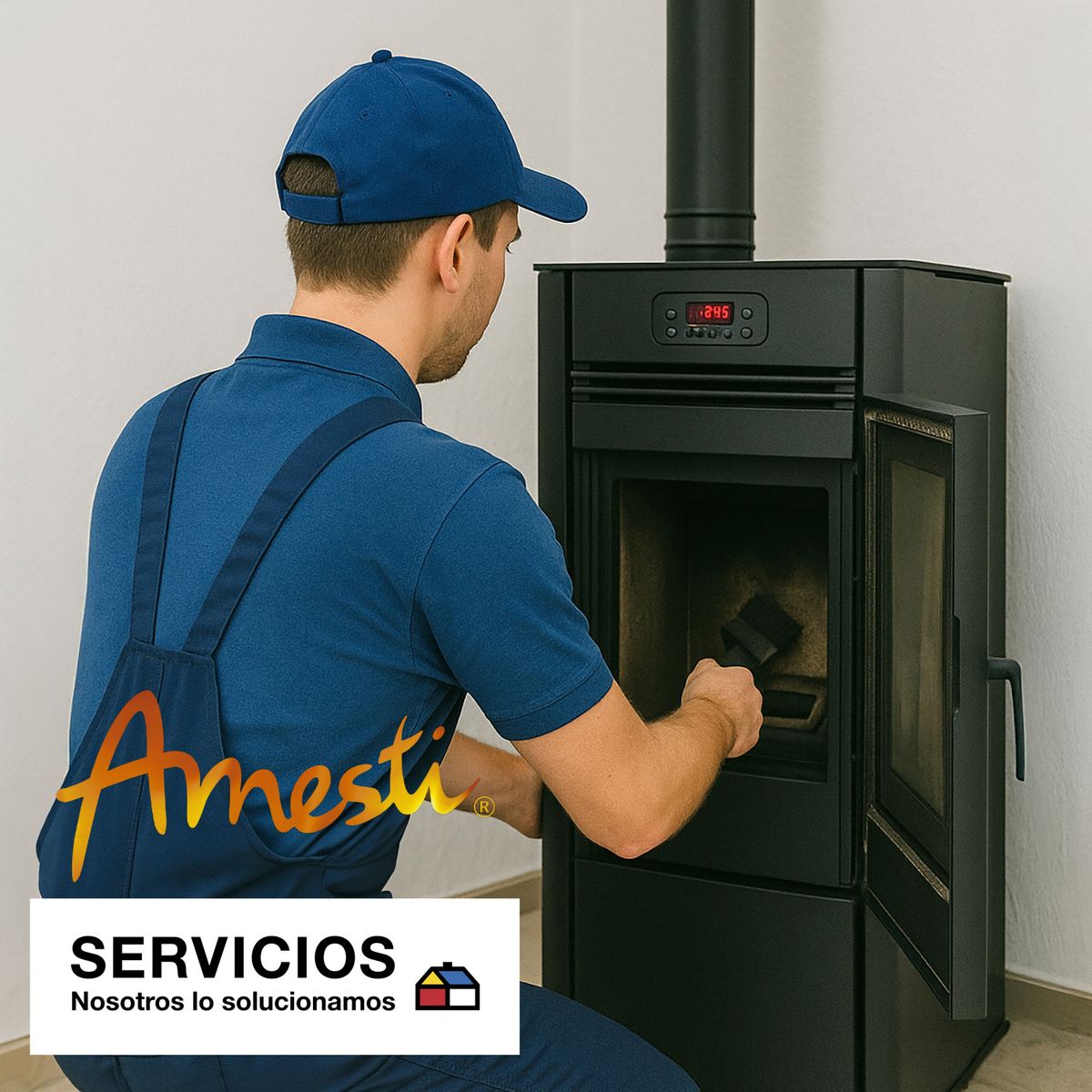 SERVICIOS HOGAR - Servicio de Mantención de calefactor a pellet AMESTI en casa de 1 piso