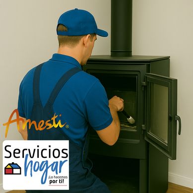 Servicio de Mantencin de calefactor a lea  AMESTI en casa de 2 piso