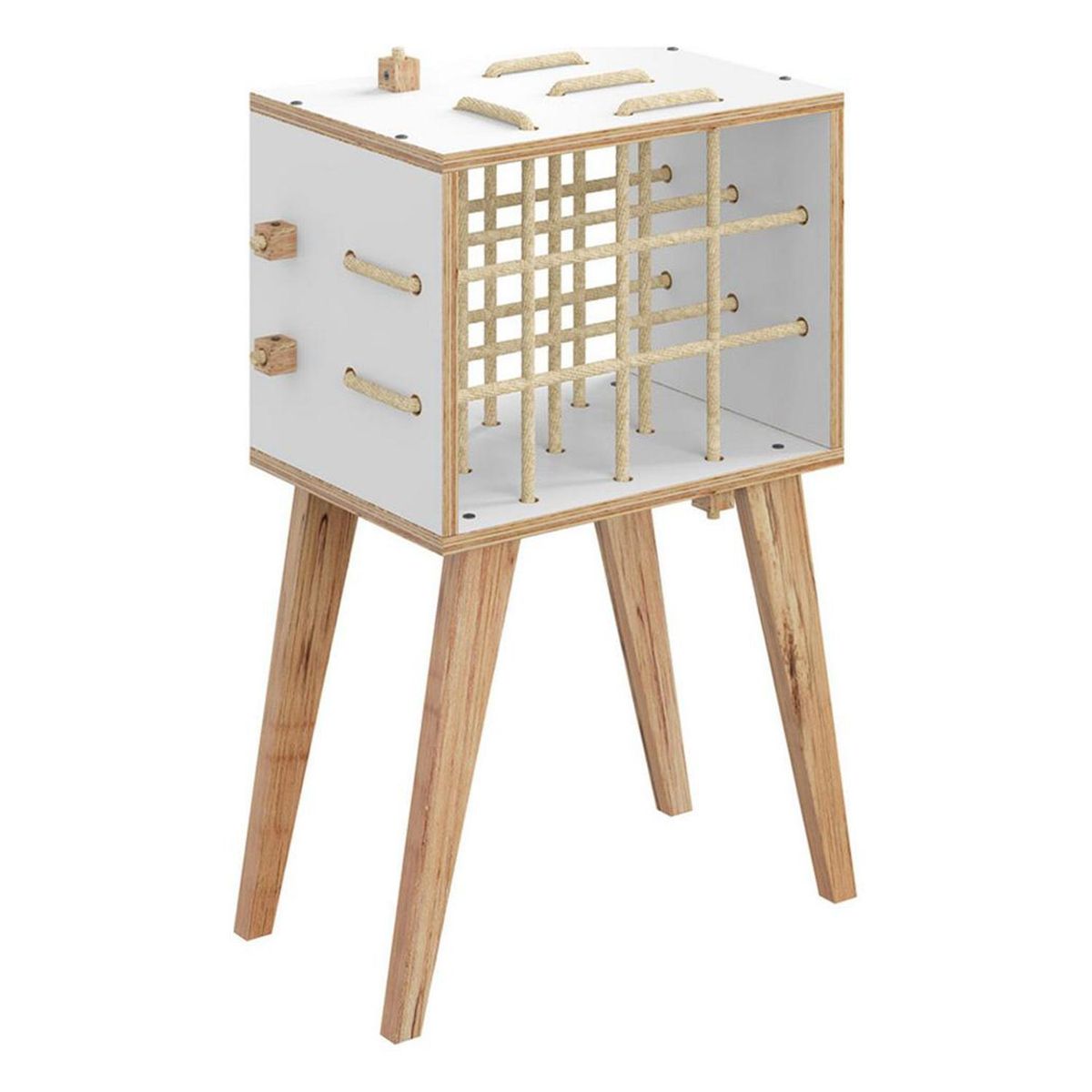 BE DESIGN - Bar 12 Botellas 48x73x30 cm Blanco