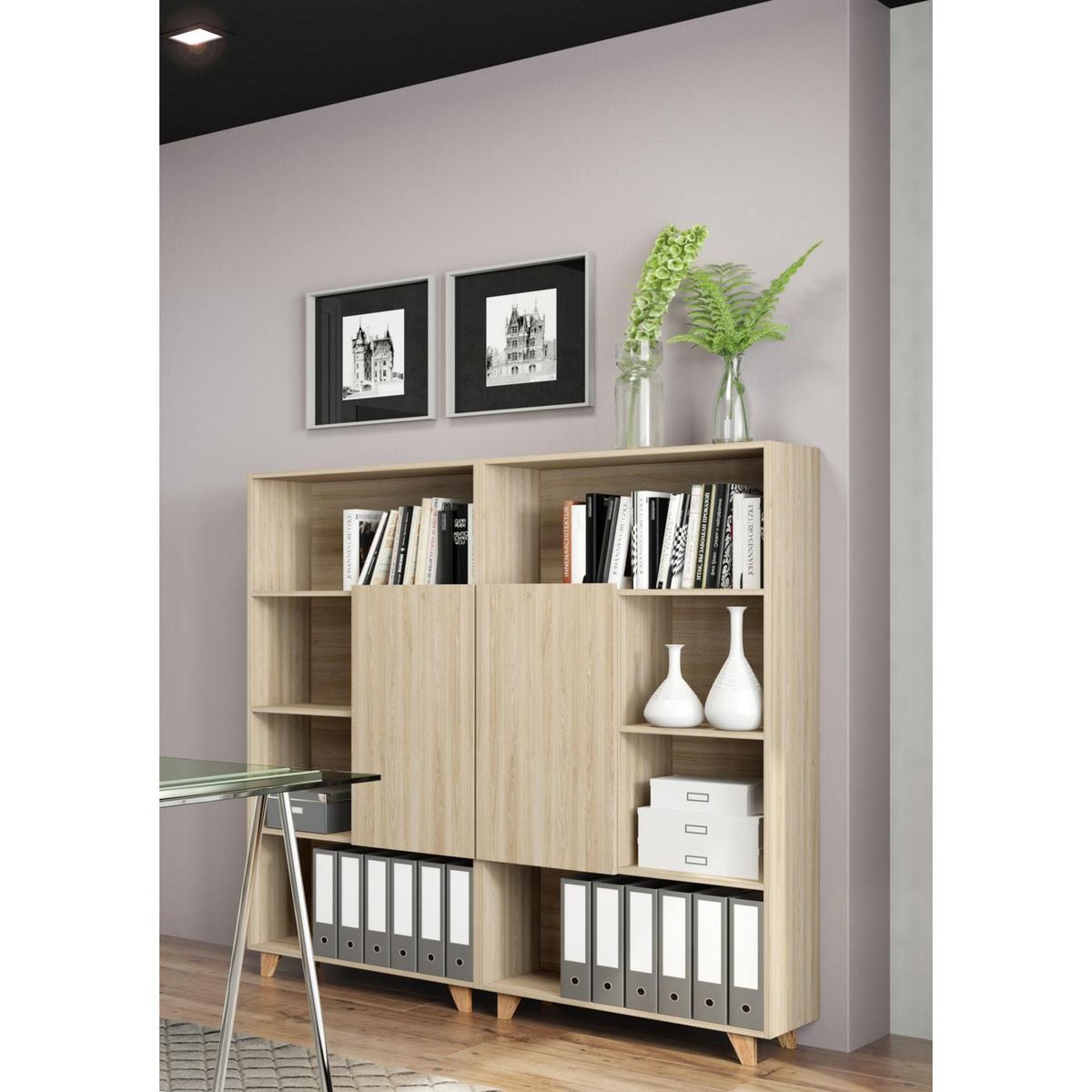 BE DESIGN - Estante Aurora MDF 4 Nivel(es) 70x141x31 cm Beige
