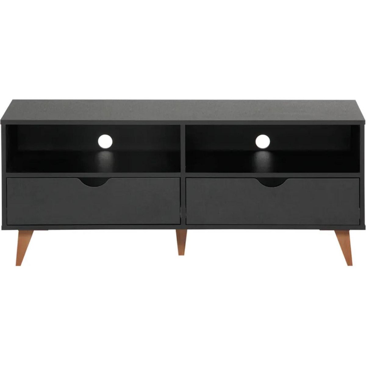 BE DESIGN - Rack TV 50" 120x51x40 cm negro