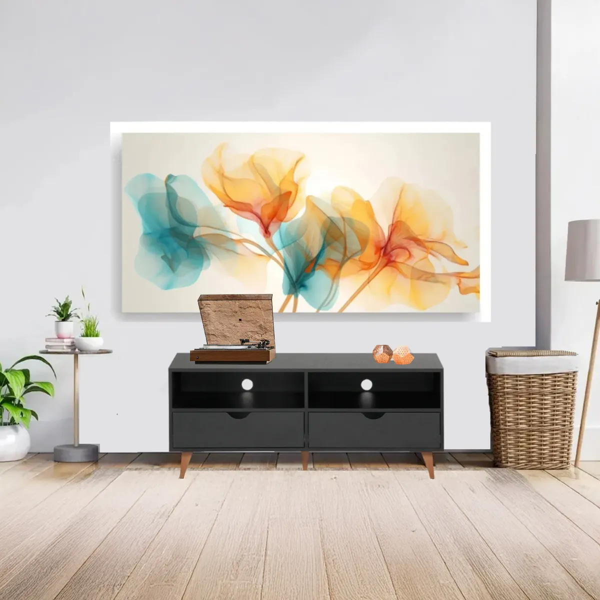 BE DESIGN - Rack TV 50" 120x51x40 cm negro