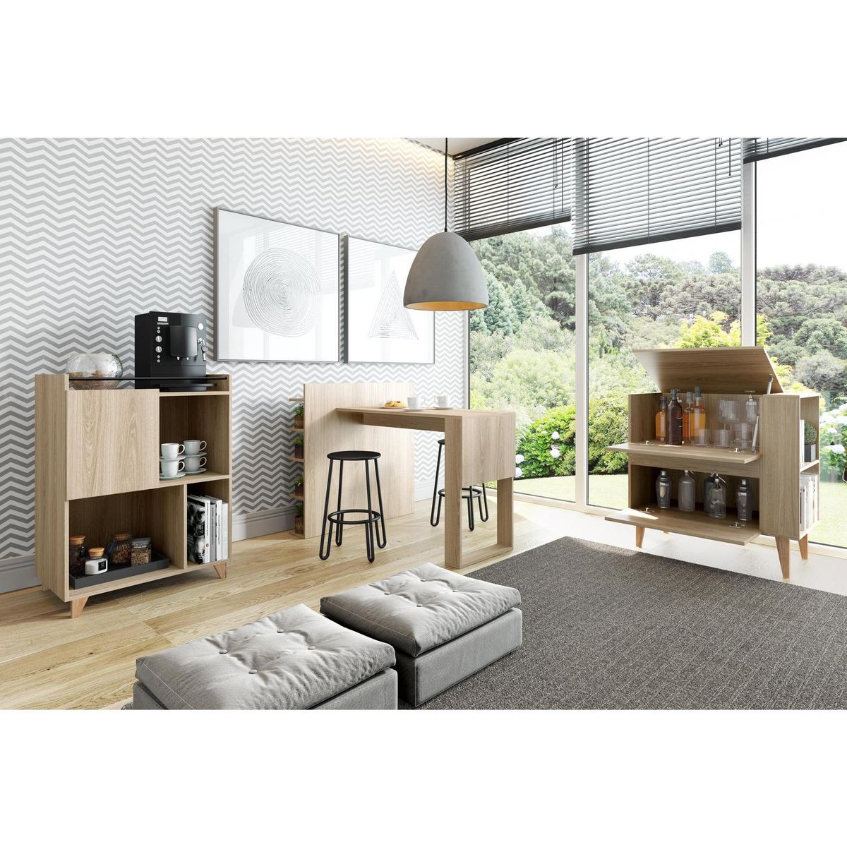 BE DESIGN - Mesa smart 88x101x88 cm beige