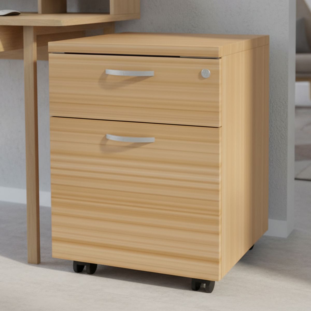 BASFLEX - Cajonera 2 Cajones Coigue/blanco 60x46x45 cm