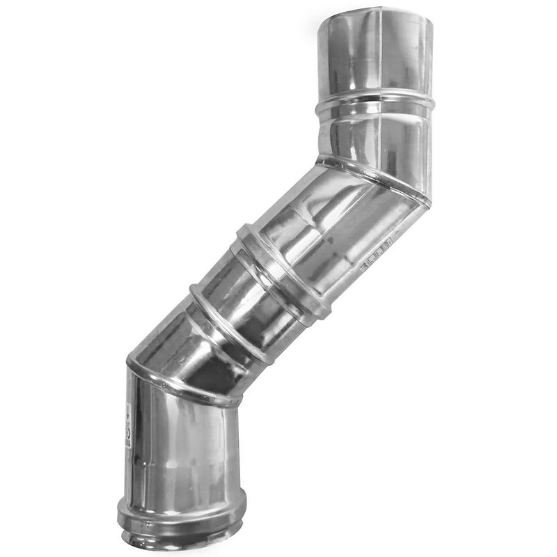 BOSCA - Juego codo acero inox diámetro 80 mm 45°