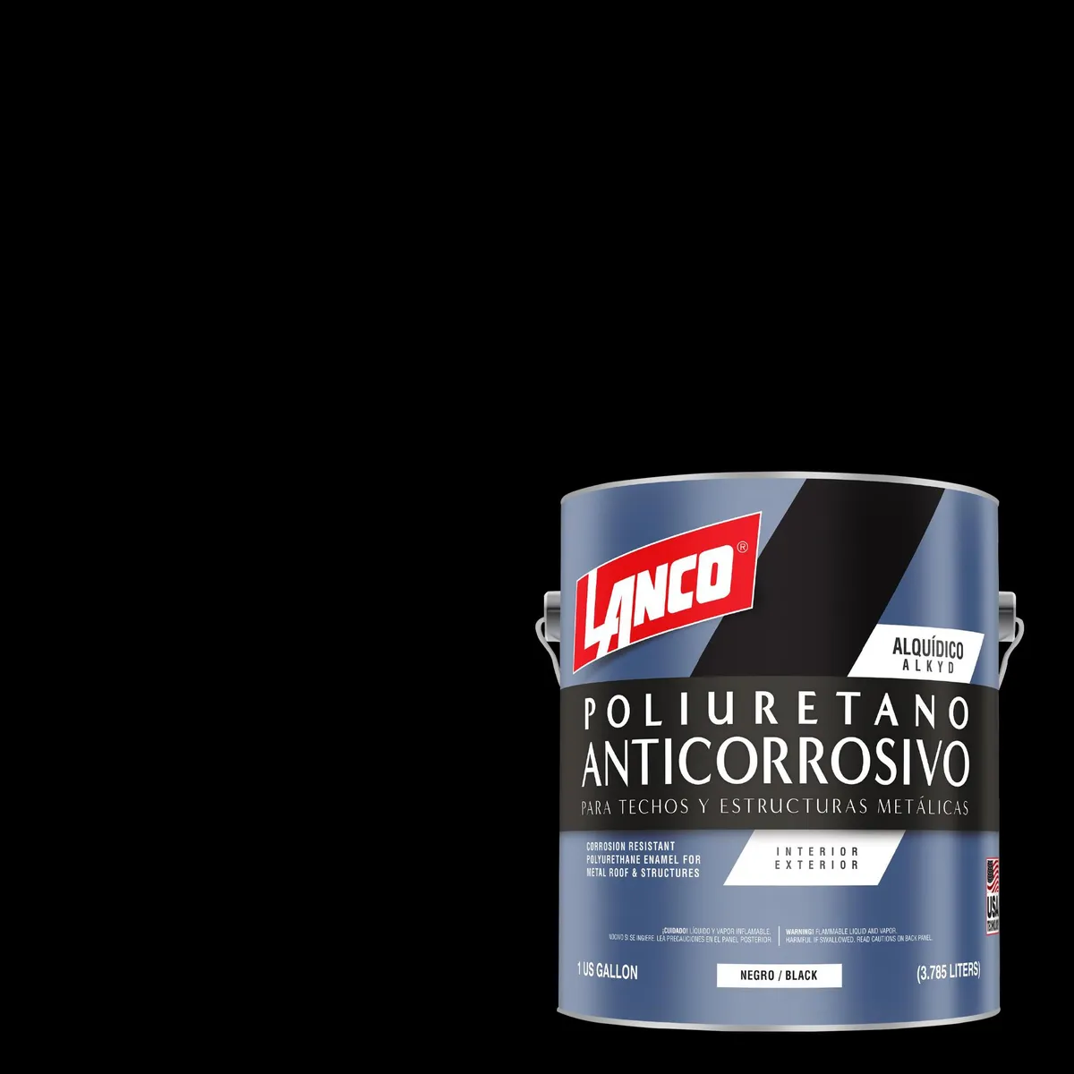 LANCO - Anticorrosivo Techos y Estructuras Metálicas Lata 1 galón(es) Mate Negro