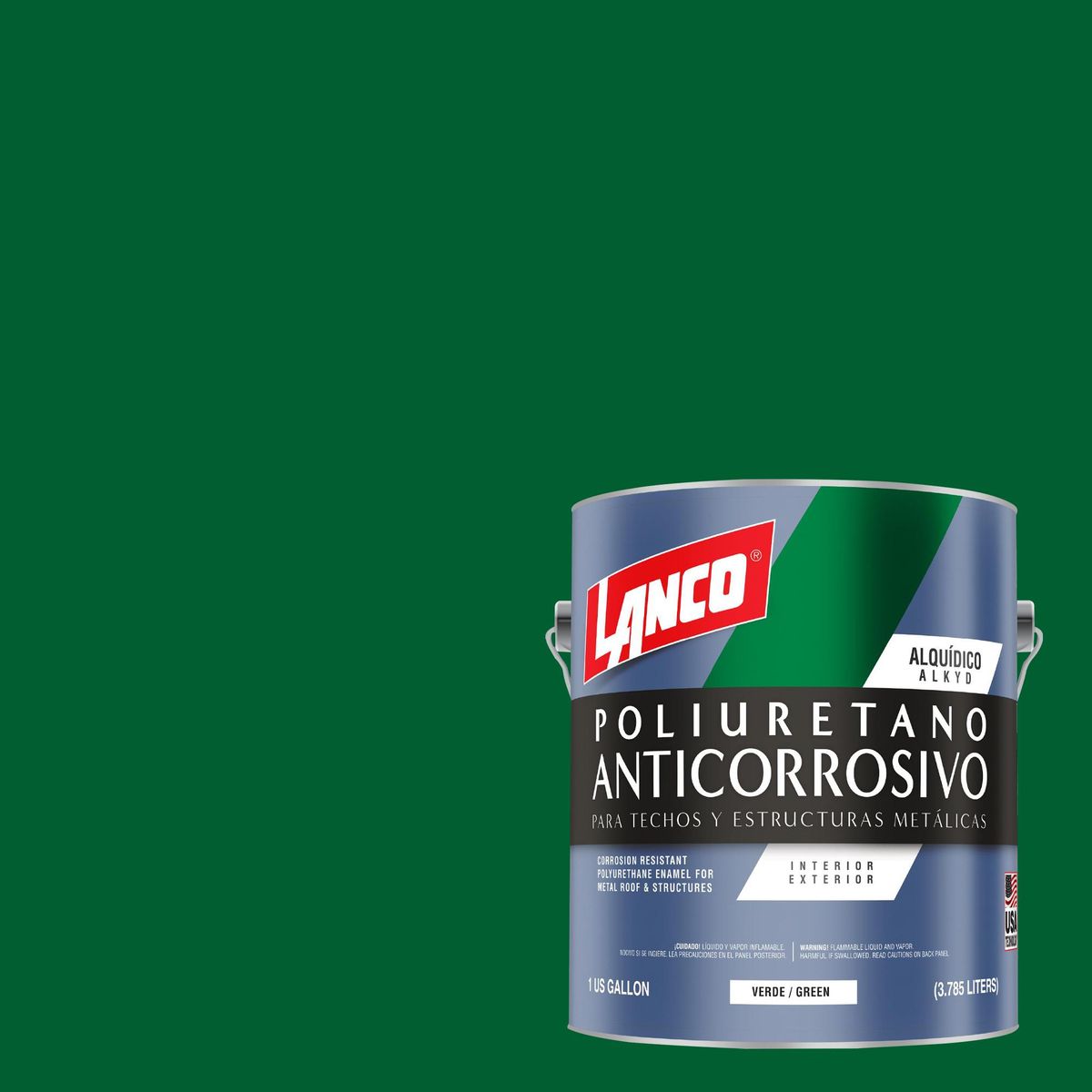 LANCO - Anticorrosivo Techos y Estructuras Metálicas Lata 1 galón(es) Mate Verde