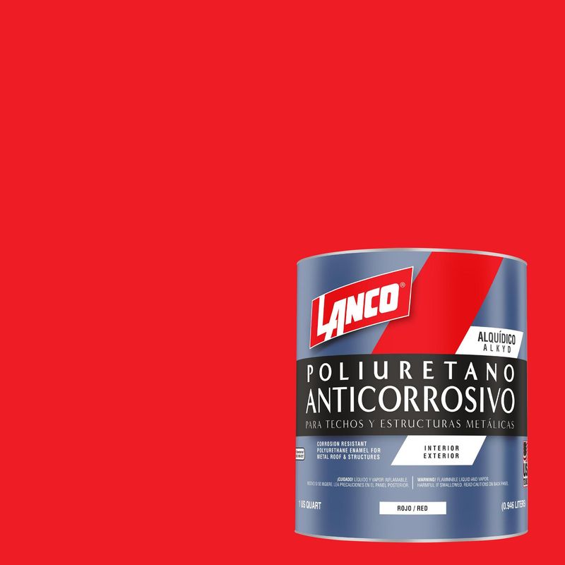 LANCO - Anticorrosivo techos y estructuras metálicas rojo 1/4GL