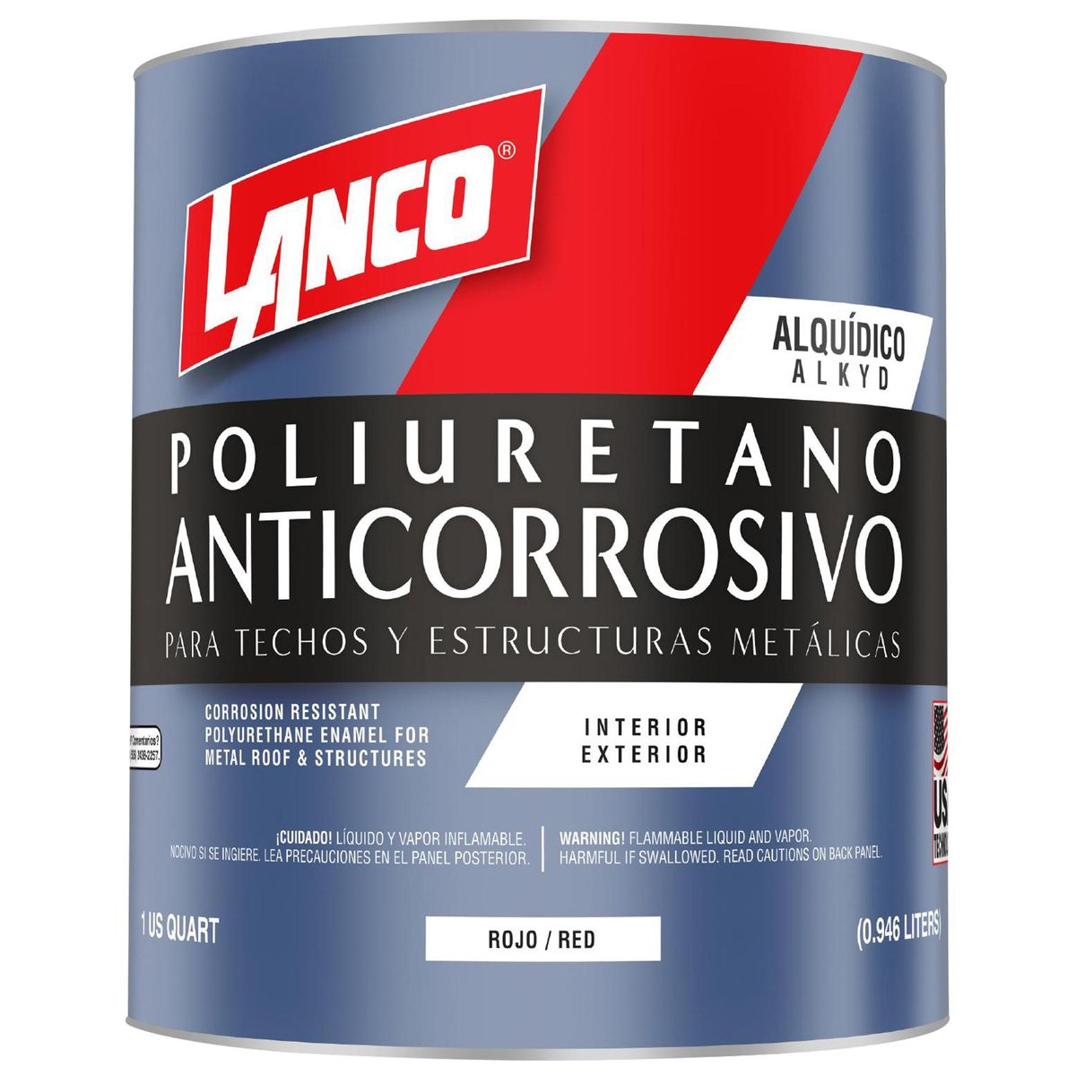 LANCO - Anticorrosivo Techos y Estructuras Metálicas Tarro 0.25 galón(es) Mate Rojo