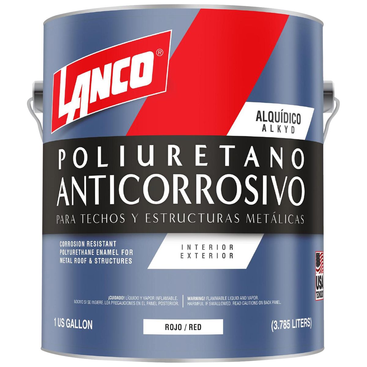 LANCO - Anticorrosivo Techos y Estructuras Metálicas Lata 1 galón(es) Mate Rojo