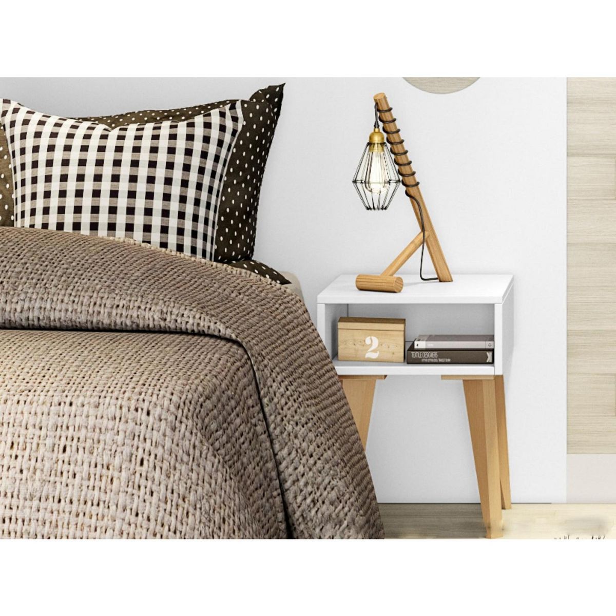 BE DESIGN - Velador Azaleia 35x46,5x40 cm Blanco