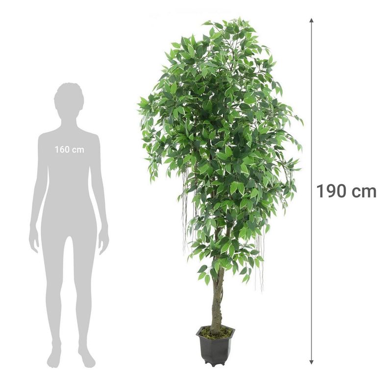 JUST HOME COLLECTION - Planta artificial mini ficus 190 cm
