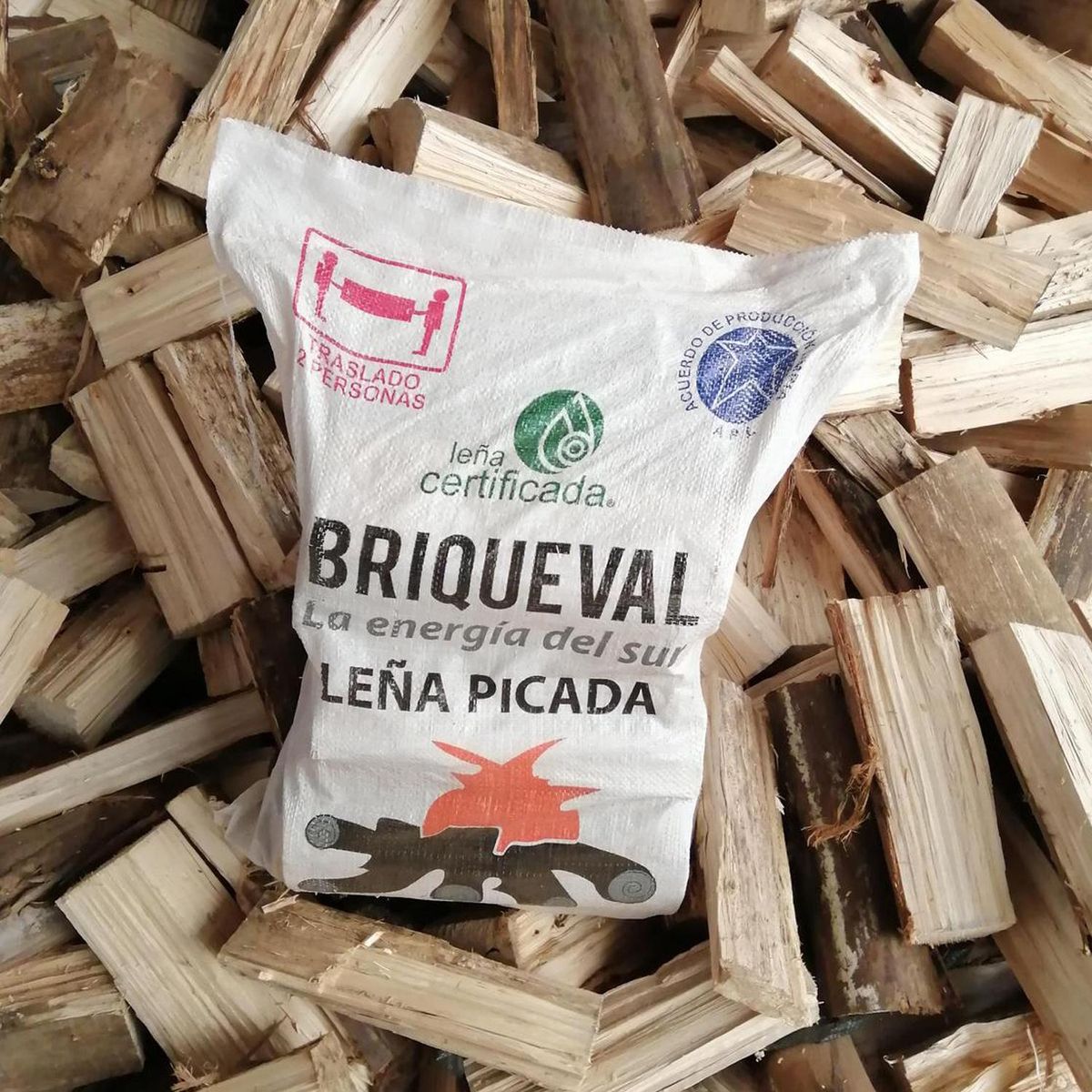 BRIQUEVAL - Leña saco 20 kilos o 0,06 m3