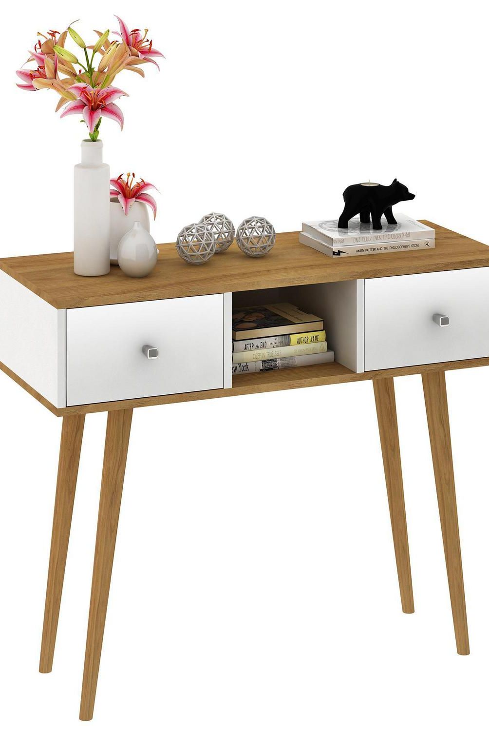 MOBILFRANK - Arrimo retro 90x77x36 cm blanco-café
