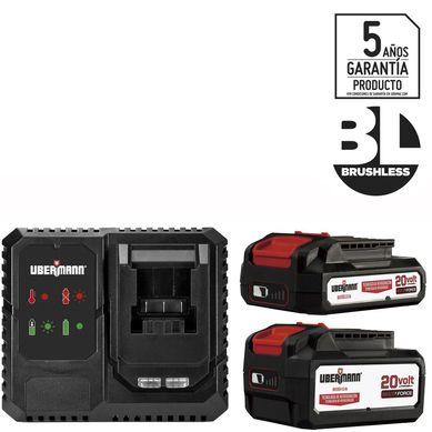 Kit 2 bateras recargables 20V + cargador - Generacin Brushless