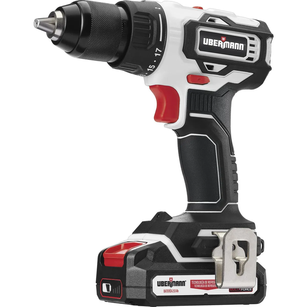 UBERMANN - Taladro Atornillador Inalámbrico 13 mm 20V + 2 Baterías 2AH + Cargador