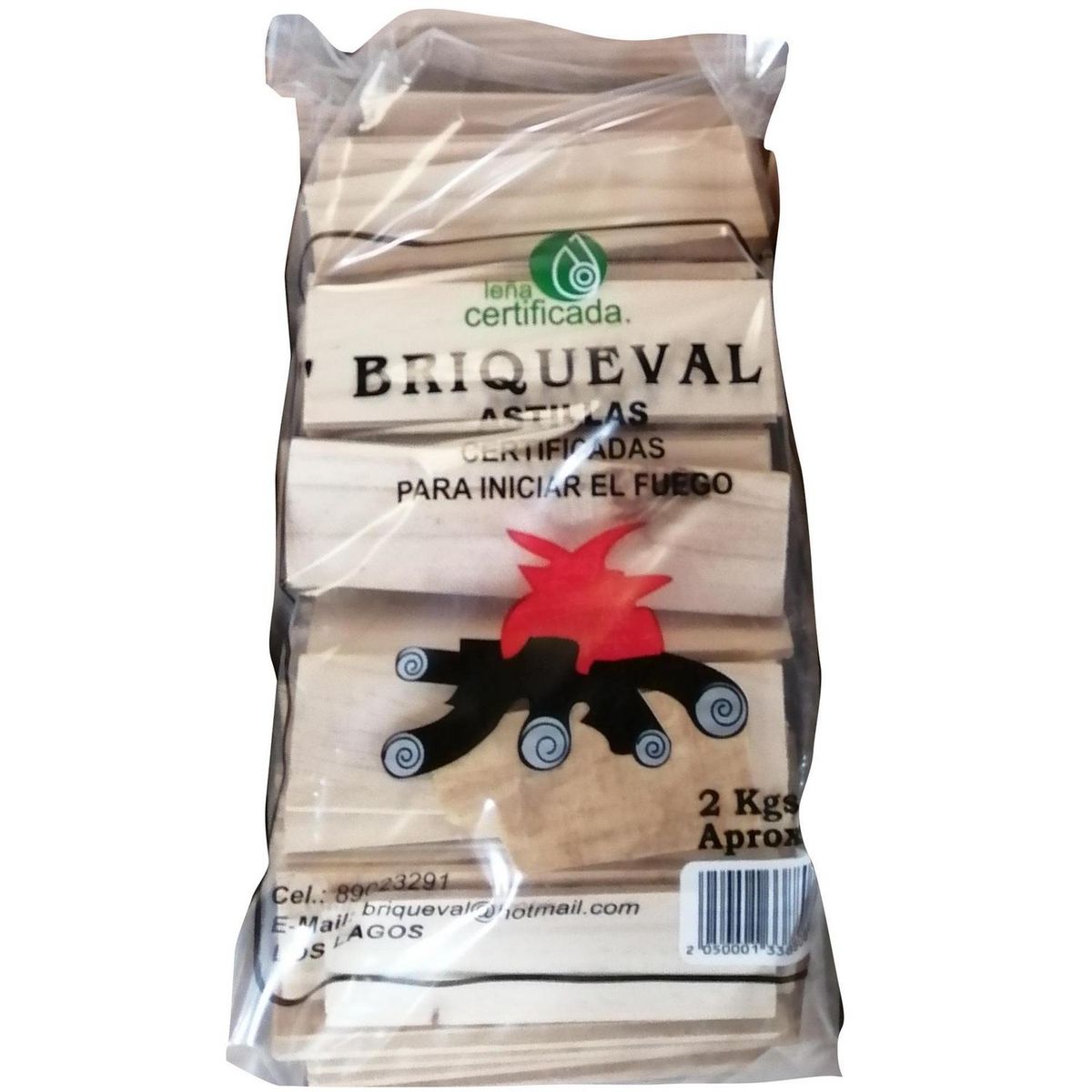 BRIQUEVAL - Astillas iniciadoras fuego 2 kilos