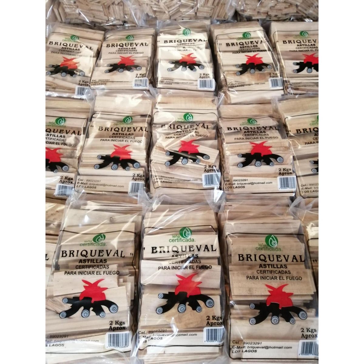 BRIQUEVAL - Astillas iniciadoras fuego 2 kilos