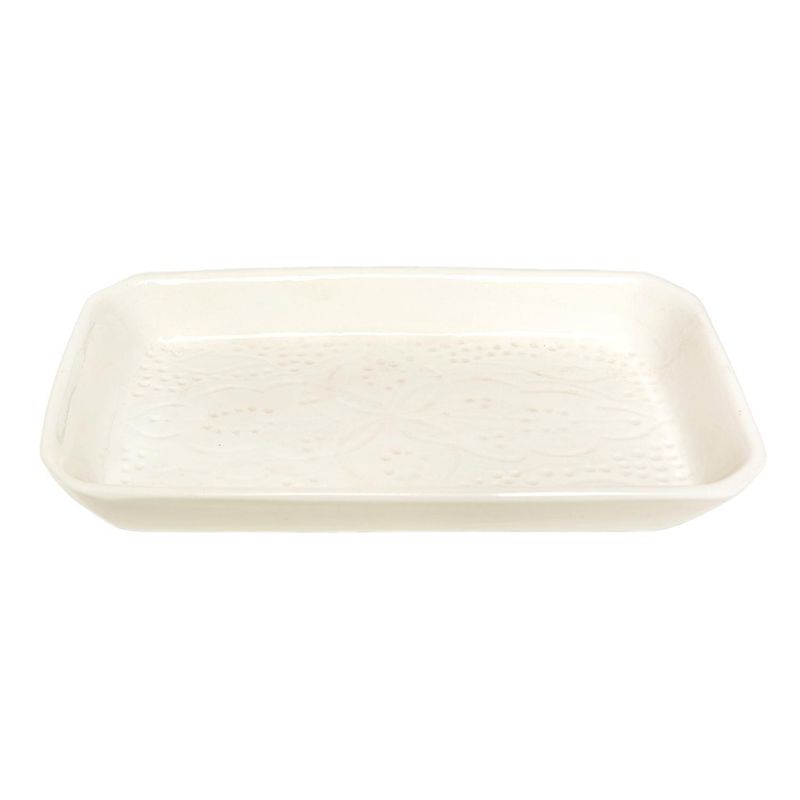 KELIM CASA GITANA - Bandeja cocktail 25x15x3 cm blanca