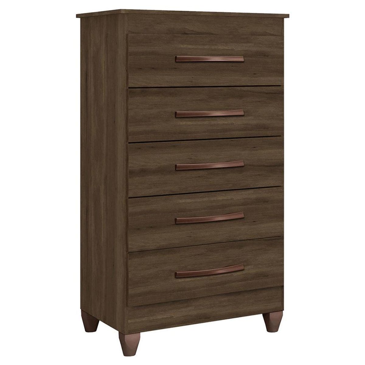 VEKKAHOME - Cómoda 5 Cajón(es) Lizar 56x104x40 cm Café