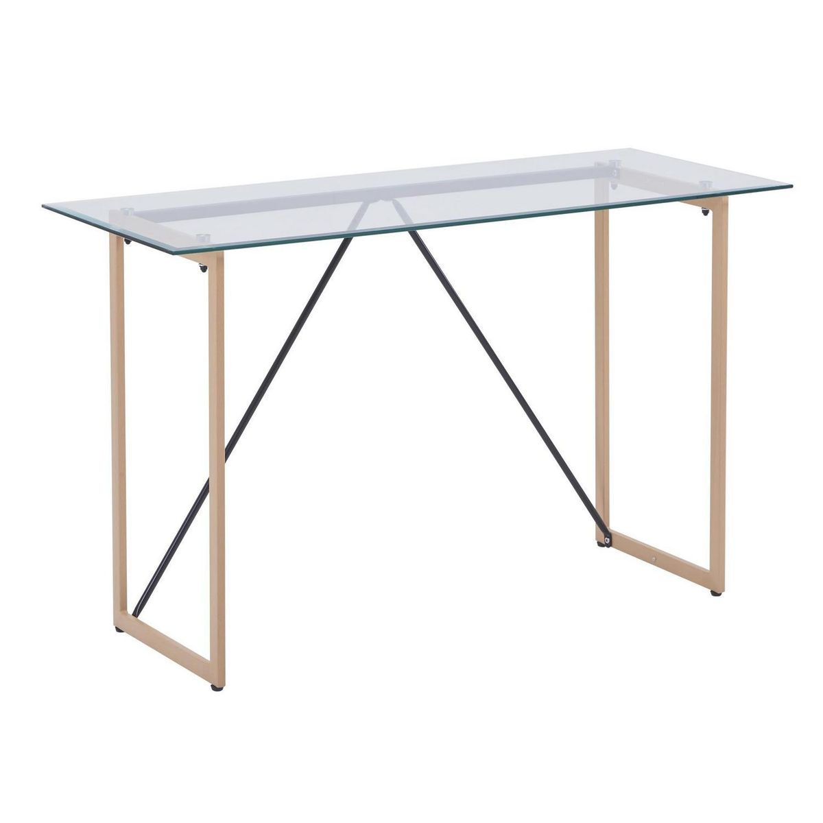 VEKKAHOME - Escritorio Obelia Café Claro 120x75x50 cm