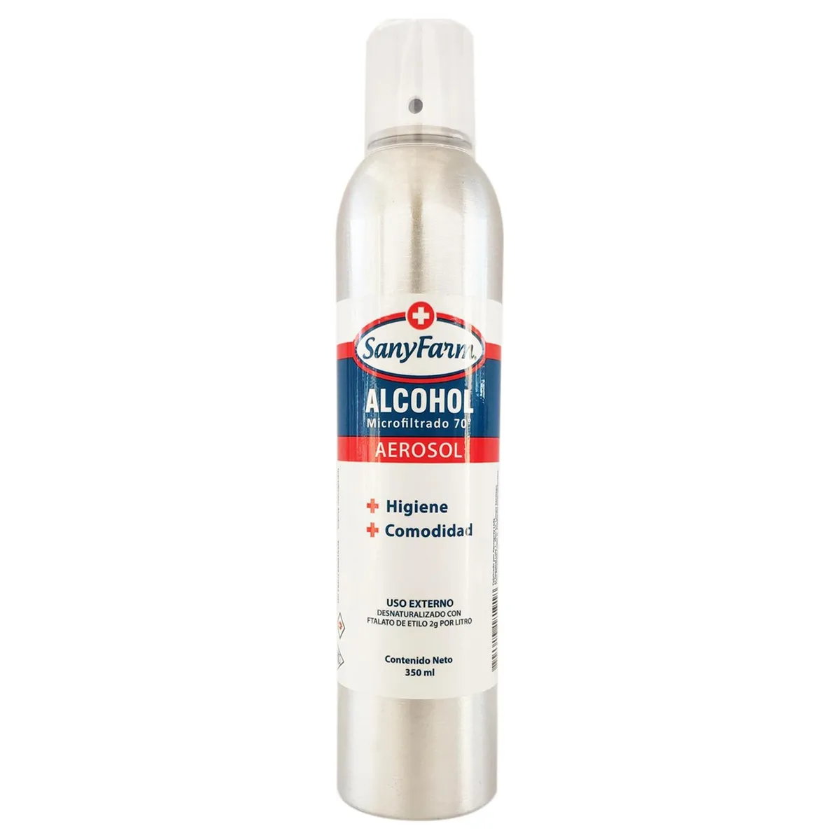 SANYFARM - Alcohol En Aerosol Sanyfarm 70% Antiséptico 350 ml Desinfección