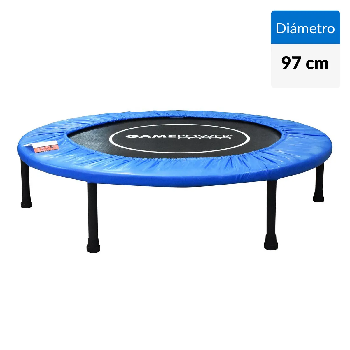 GAME POWER - Trampolín 97x21x97 cm Azul