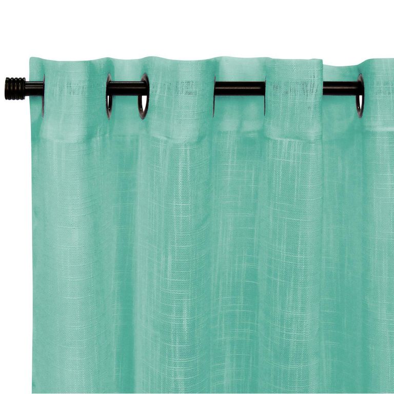 Set Cortinas Lino Tela 140x220 cm Verde Verde