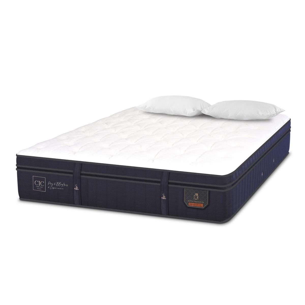 CIC - Colchón super premium 2 plazas long + 2 almohadas